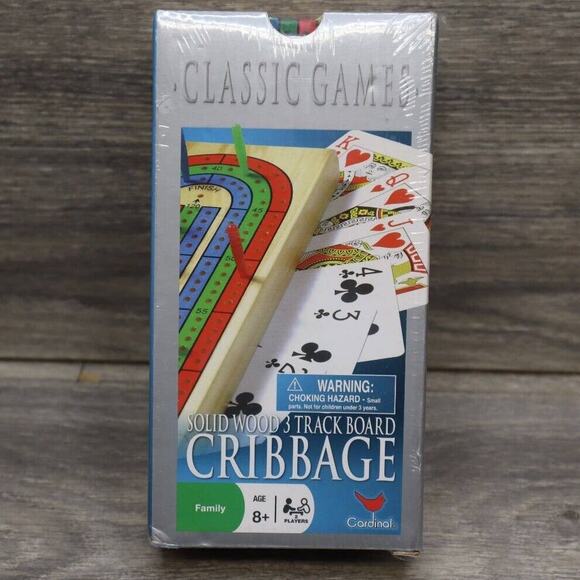 NEW Cardinal Industries Deluxe High-quality Solid Wood Folding Cribbage Set - Picture 1 of 12
